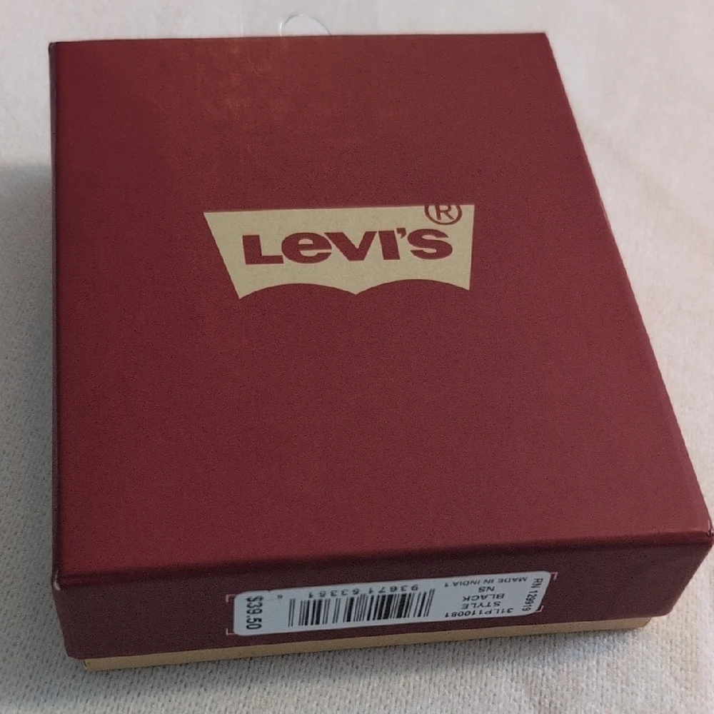 Levi's Black Wallet with Silver Logo